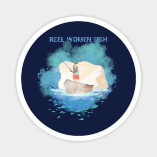 Reel Women Fish Magnet